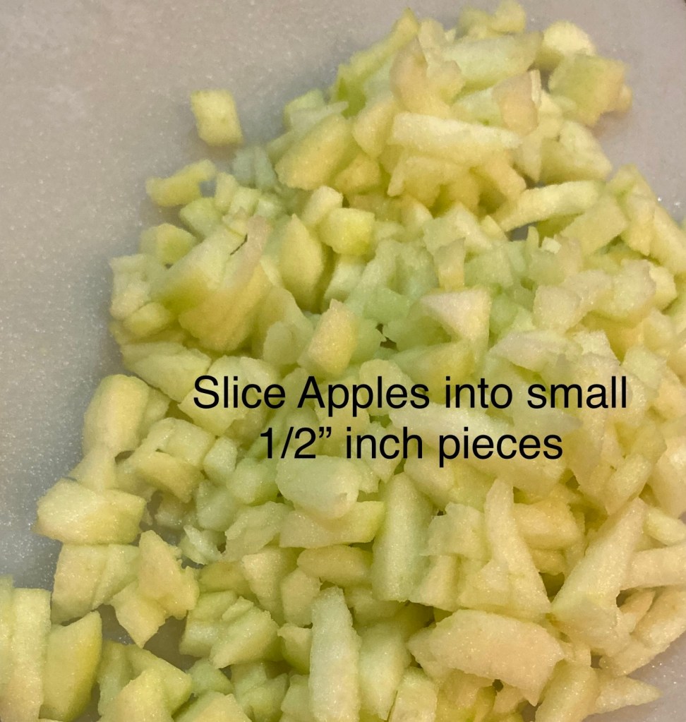 1 1/2 cup sliced apples